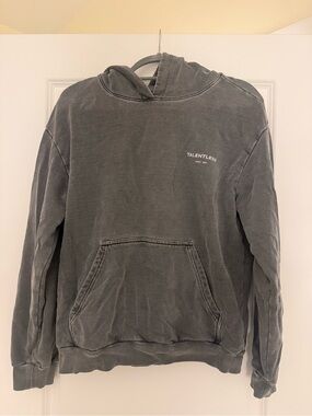 TALENTLESS Washed Charcoal Gray Pullover Hoodie